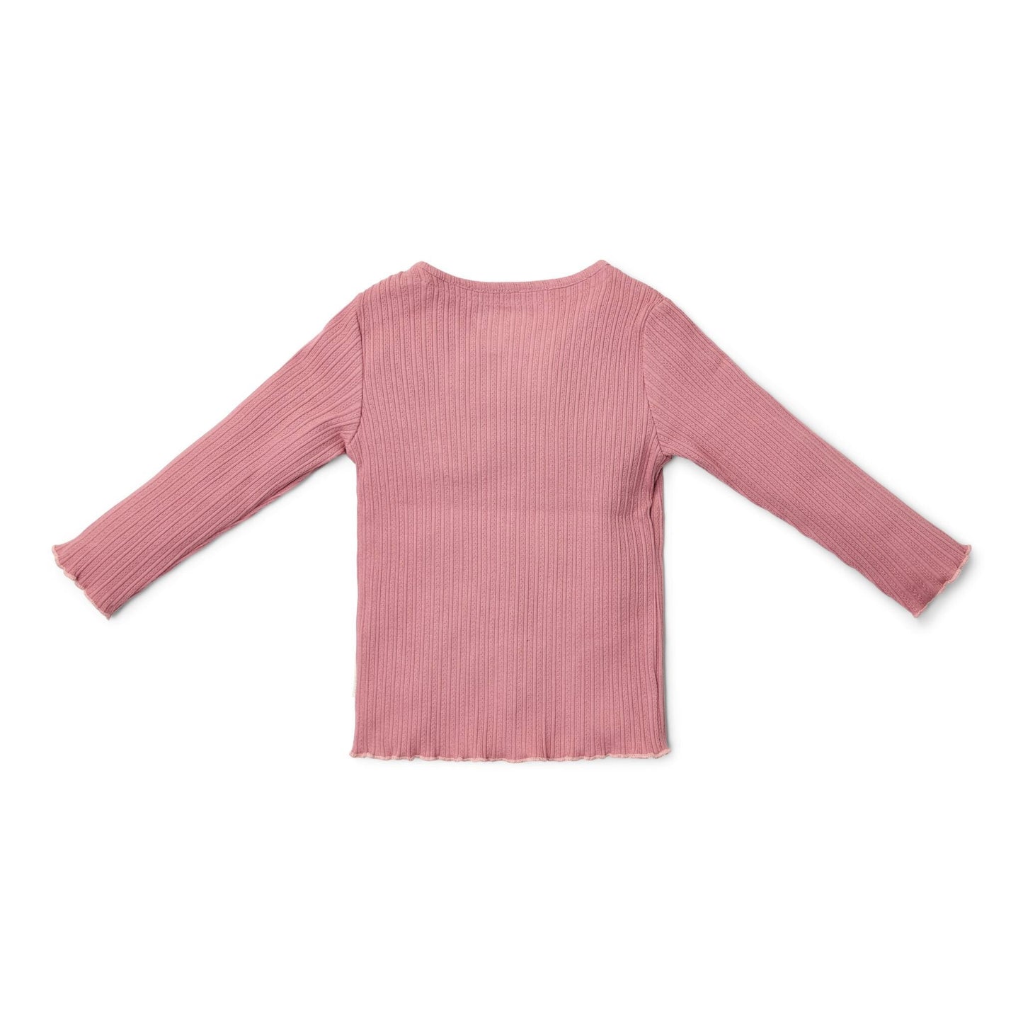 Rib Shirt lange mouw - Roze - Fairy Garden