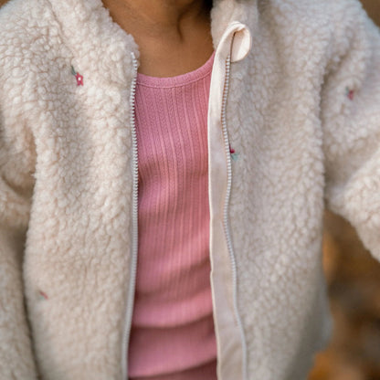Rib Shirt lange mouw - Roze - Fairy Garden