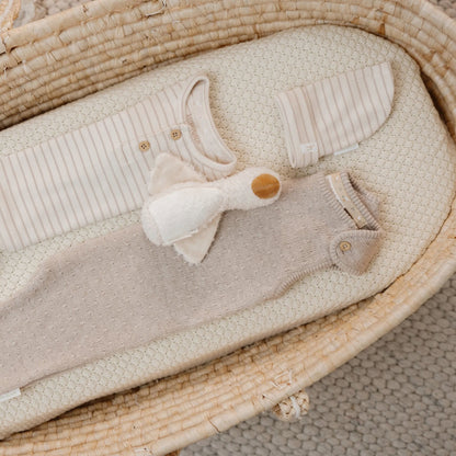 Babymutsje - Beige - Newborn Naturals - Stripe