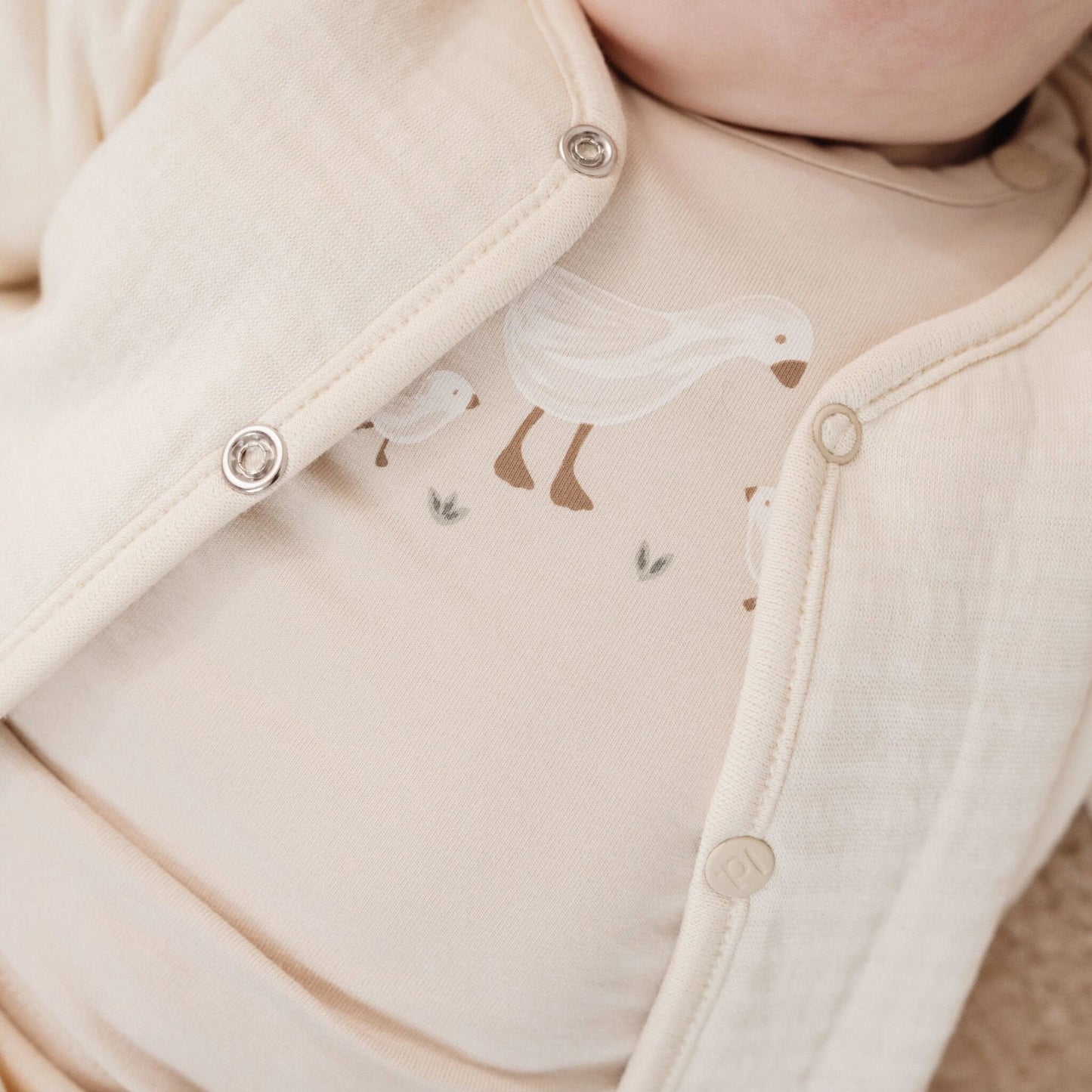 Shirt lange mouw - Zand - Newborn Naturals - Little Goose
