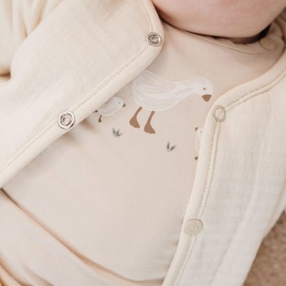 Shirt lange mouw - Zand - Newborn Naturals - Little Goose