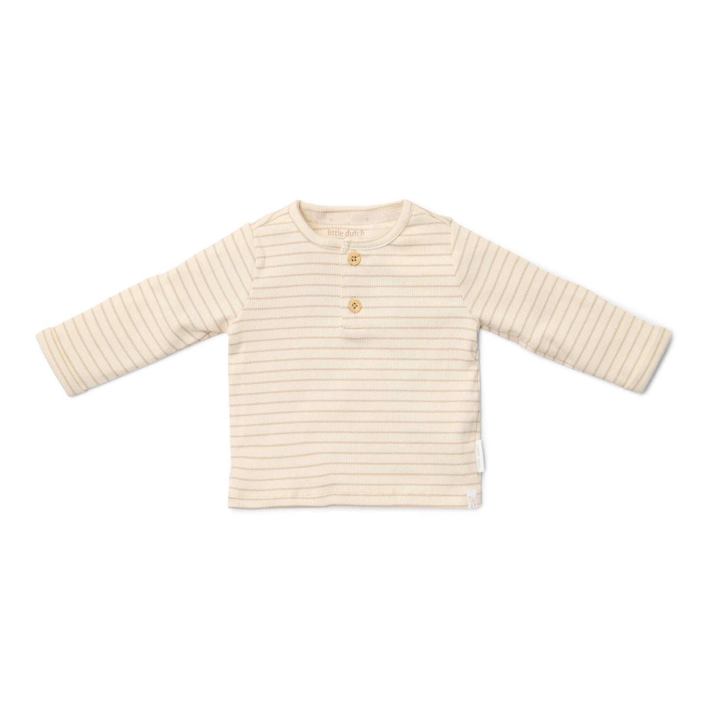 Shirt lange mouw - Beige - Newborn Naturals - Stripe