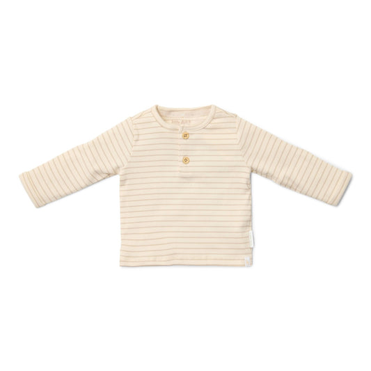 Shirt lange mouw - Beige - Newborn Naturals - Stripe