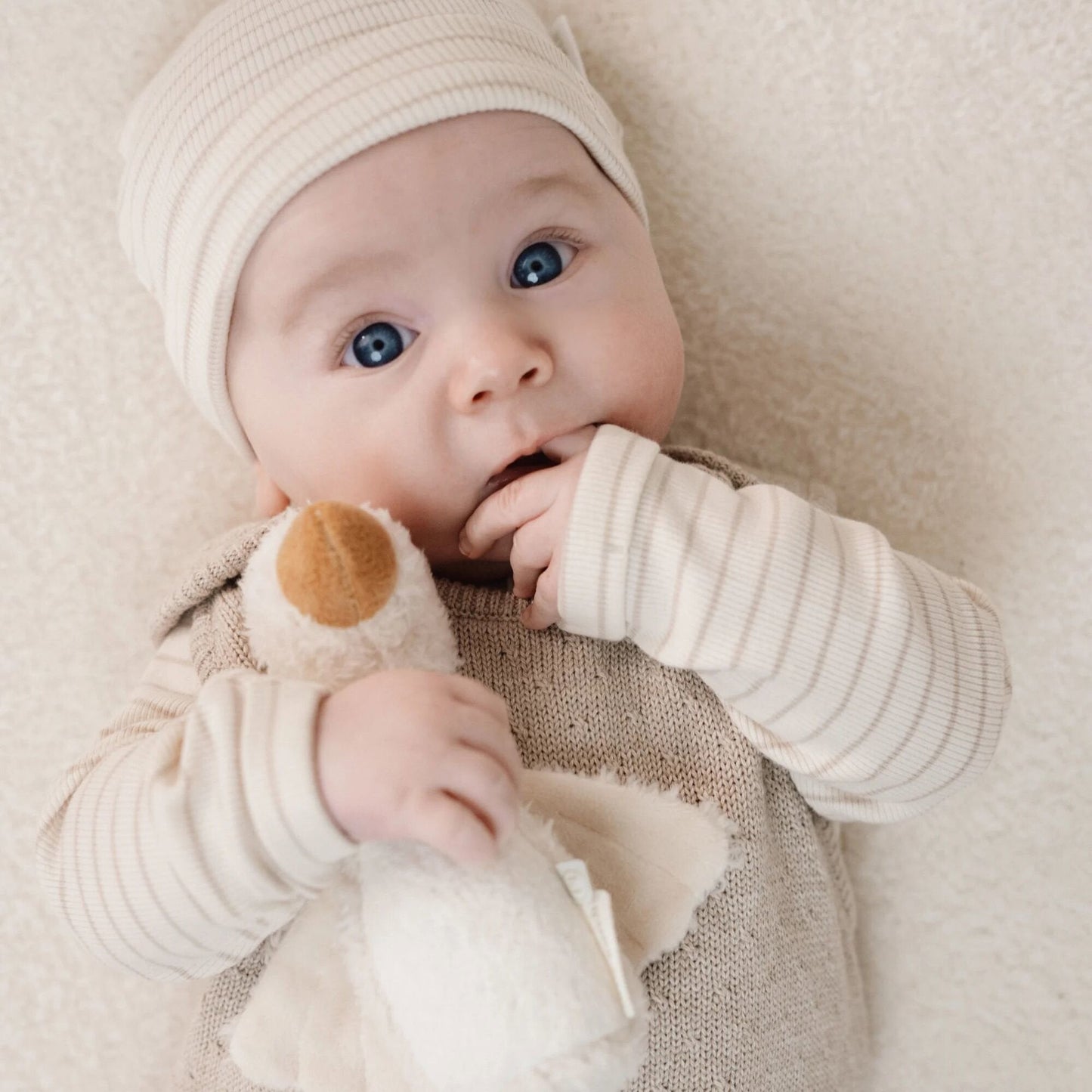 Shirt lange mouw - Beige - Newborn Naturals - Stripe