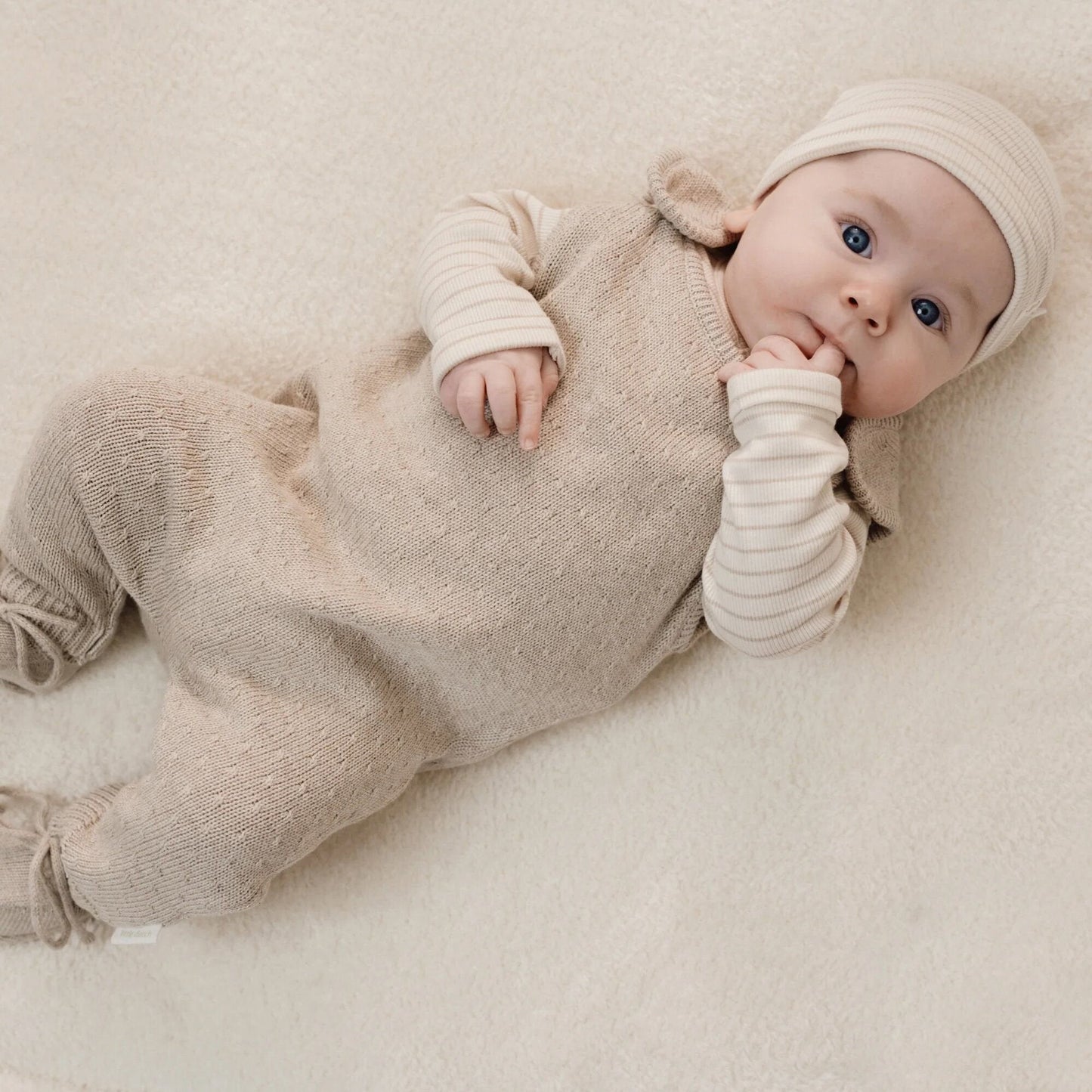 Shirt lange mouw - Beige - Newborn Naturals - Stripe