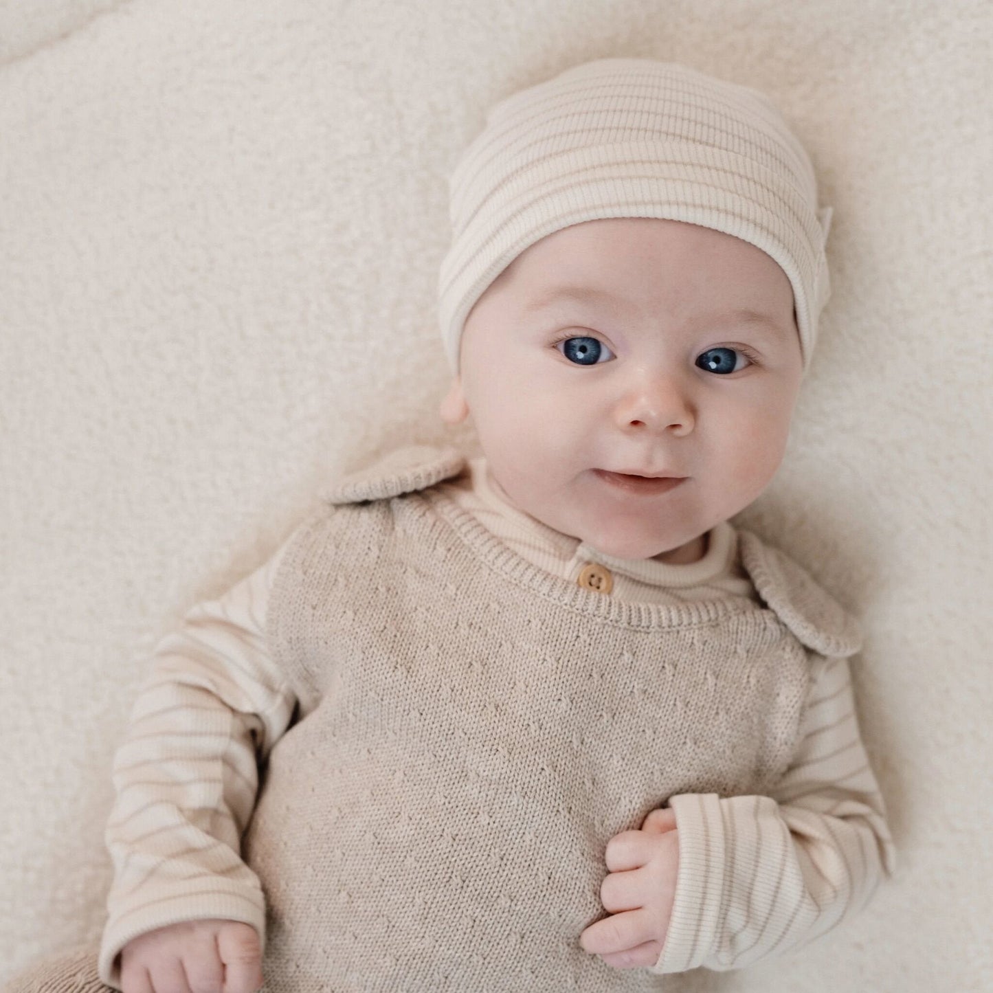 Shirt lange mouw - Beige - Newborn Naturals - Stripe