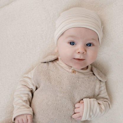 Shirt lange mouw - Beige - Newborn Naturals - Stripe