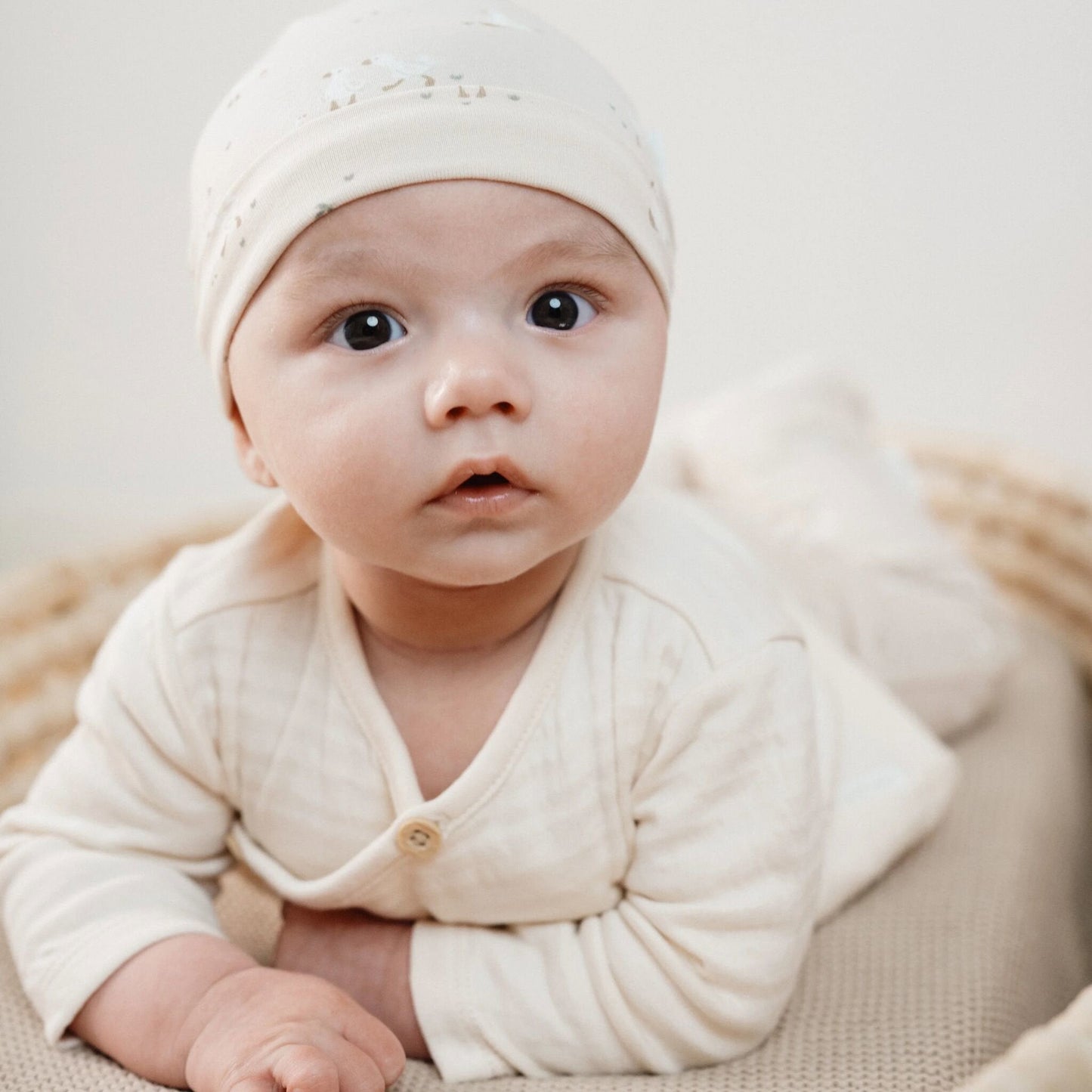 Shirt overslag lange mouw - Beige - Newborn Naturals