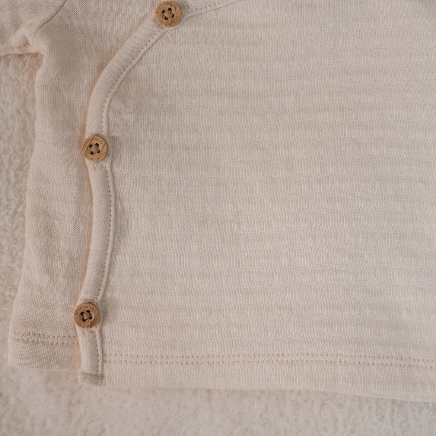 Shirt overslag lange mouw - Beige - Newborn Naturals