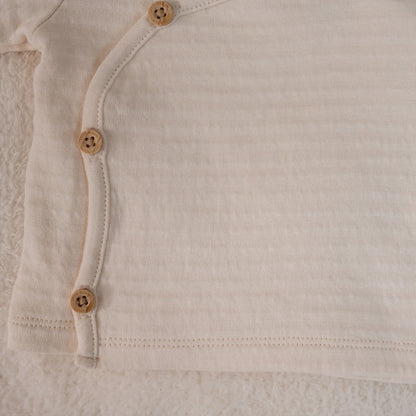 Shirt overslag lange mouw - Beige - Newborn Naturals