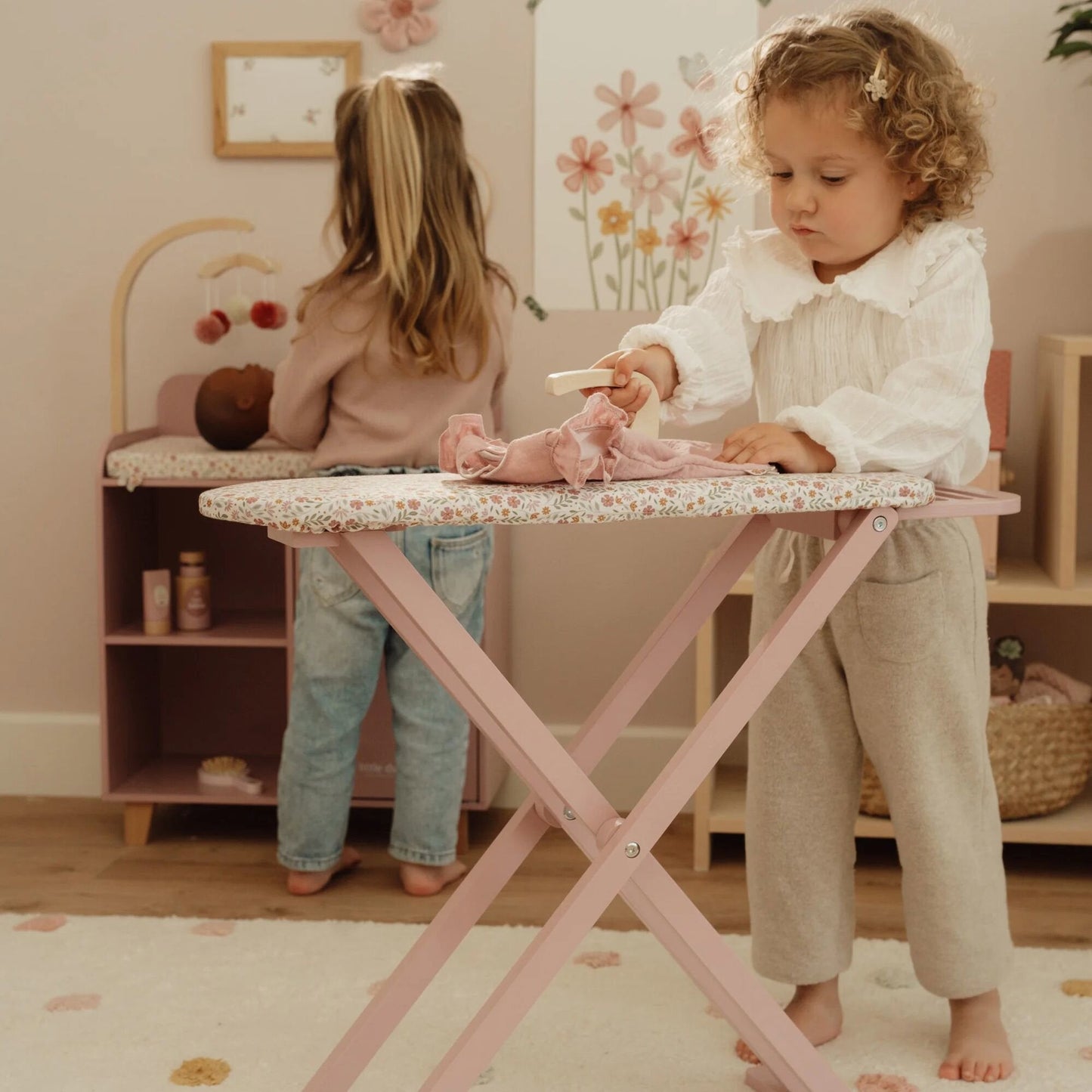 Houten Strijkplank met Strijkijzer – Roze – Essentials