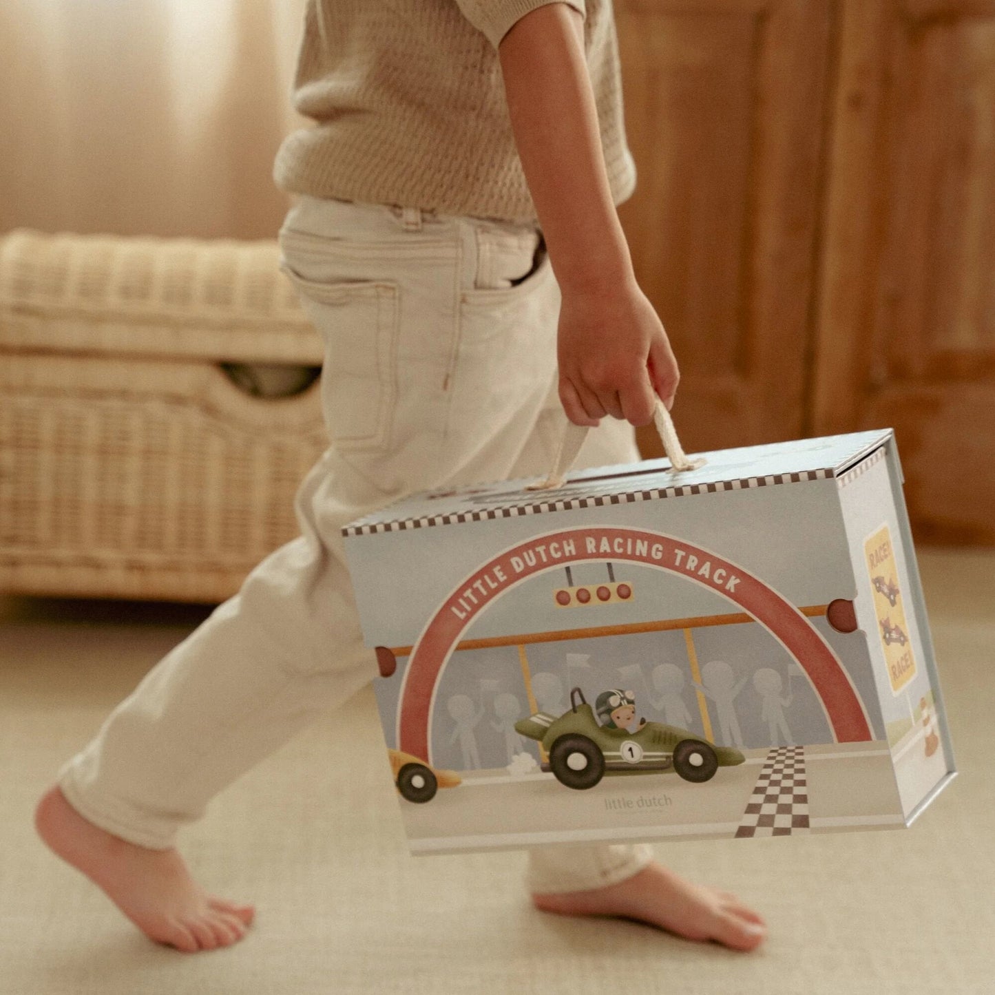 Houten racebaan in speelkoffer – Meerkleurig – Essentials