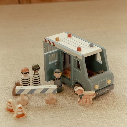 Houten politiewagen – Blauw – Essentials