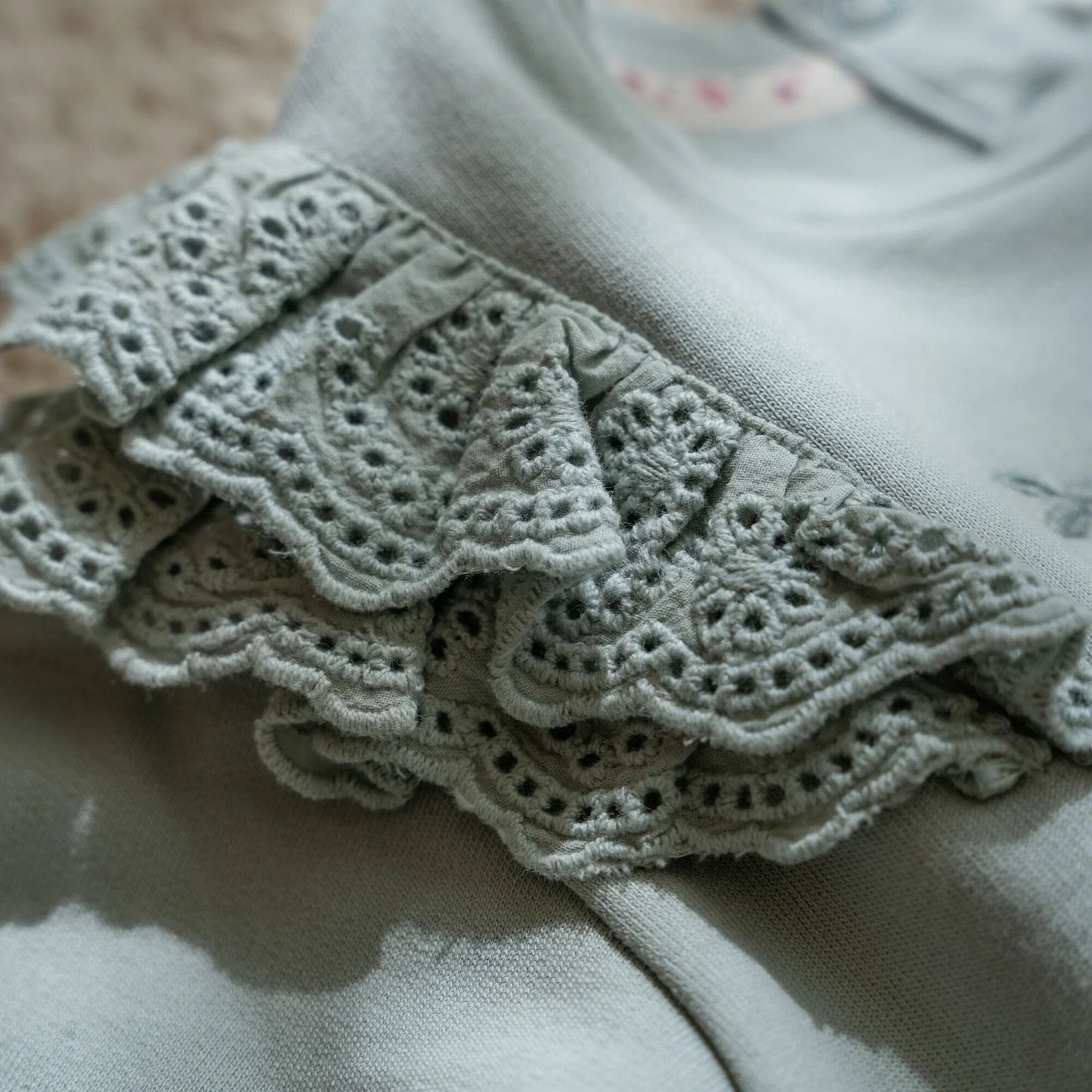 Sweater - Ruches -  Groen - Fairy Garden