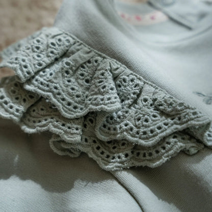 Sweater - Ruches -  Groen - Fairy Garden