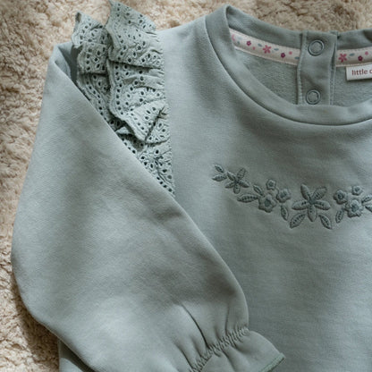 Sweater - Ruches -  Groen - Fairy Garden