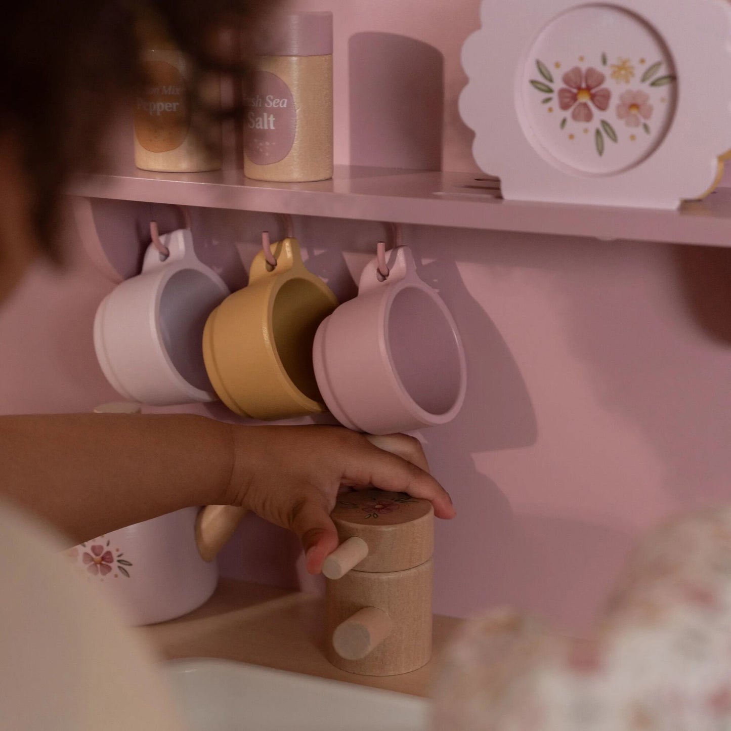 Houten speelkeuken - Roze